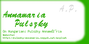 annamaria pulszky business card